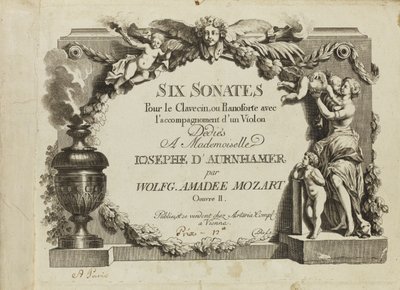 Mozart: Seks sonater for cembalo eller pianoforte med violinakkompagnement dedikeret til Mademo af Unbekannt