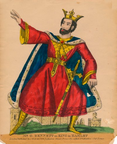Hr. G. Bennett som konge i Hamlet, c1849. af Unbekannt
