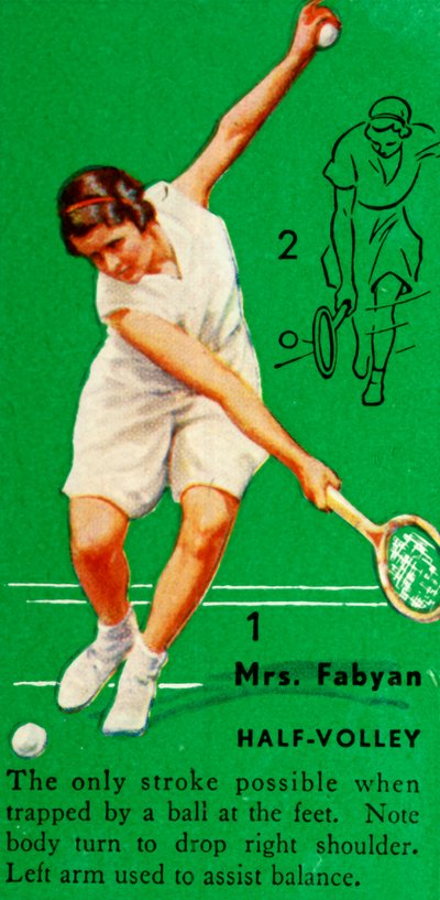 Fru Fabyan - Half-Volley, c1935. af Unbekannt