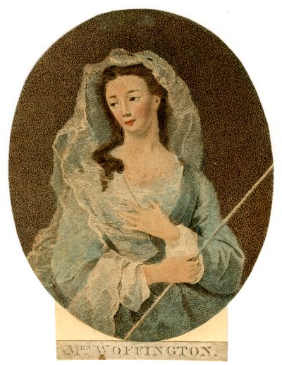 Fru Woffington, c1760 af Unbekannt