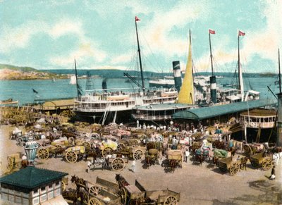 Muelle de Luz havn med færger, Havana, Cuba, 1904 af Unbekannt