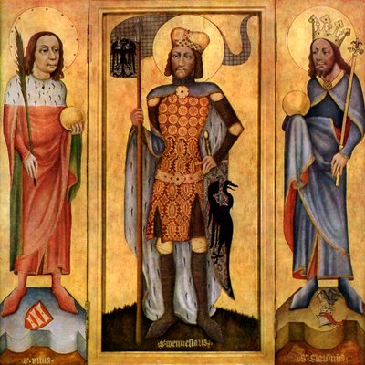 Mulhouse altertavle, åben, c1385 1955 af Unbekannt