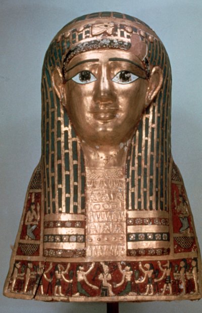 Mumiemaske af en dame, sen periode, 1085-332 f.Kr af Unbekannt