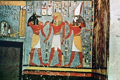 Vægmaleri fra de adeliges grave, Theben, Luxor, Egypten af Unbekannt