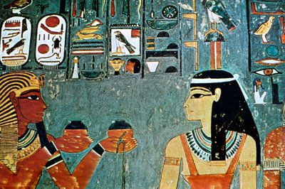 Vægmaleri fra de adeliges grave, Theben, Luxor, Egypten af Unbekannt