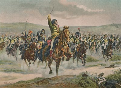 Murat leder kavaleriet i Jena, 14. oktober 1806, 1896 af Unbekannt