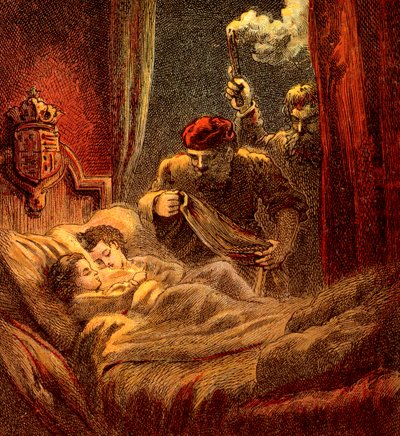 Mordet på de små prinser, 1483, c1850 af Unbekannt