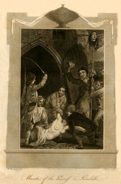 Mordet på prinsessen de Lamballe, 1792, 1816. af Unbekannt