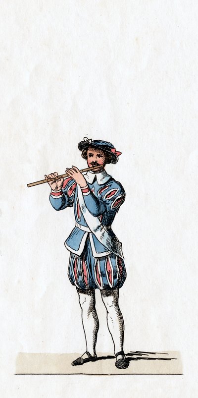 Musiker, kostumedesign til Shakespeares skuespil, Henry VIII, 1800-tallet af Unbekannt