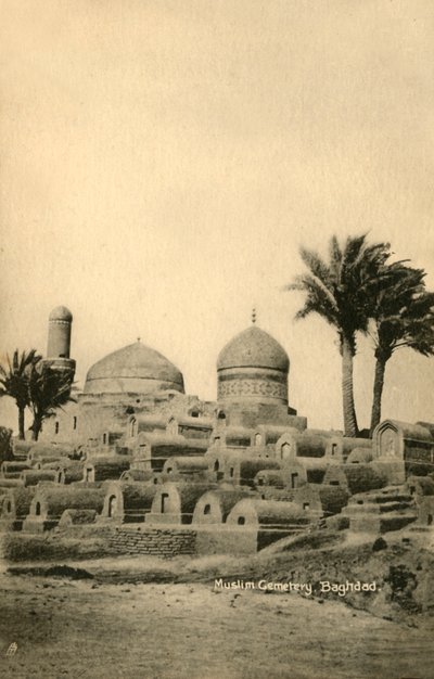 Muslimsk kirkegård, Bagdad, c1918-c1939. af Unbekannt