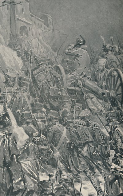 Napoleon ... når klostret på toppen af Guadarrama-bjergene, 1808, 1896. af Unbekannt
