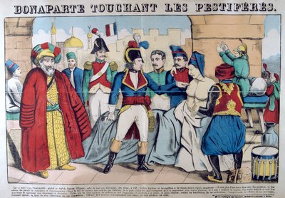 Napoleon Bonaparte besøger pesten i Jaffa, 11. marts 1799, 19. århundrede af Unbekannt