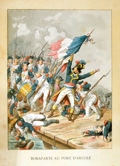 Napoleon ved Arcola Bridge, 15. november 1796 af Unbekannt
