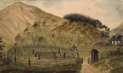 Napoleons gravsted på St. Helena, 1833 af Unbekannt