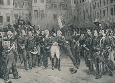 Napoleons farvel til den kejserlige garde i Fontainebleau, 20. april 1814, 1896 af Unbekannt