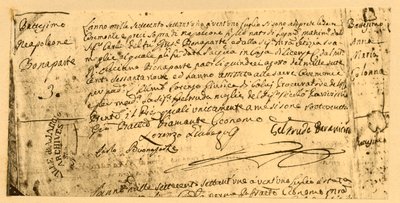 Napoleons fødselsattest, 19. juli 1782, 1921. af Unbekannt