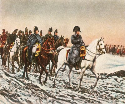 Napoleons trækker sig tilbage til Berezina, 1812, 1936. af Unbekannt