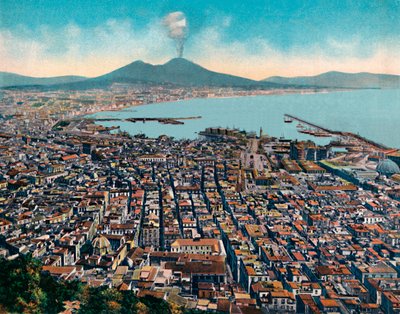 Napoli - Panorama fra San Martino, Udsigt fra San Martino, c1900. af Unbekannt