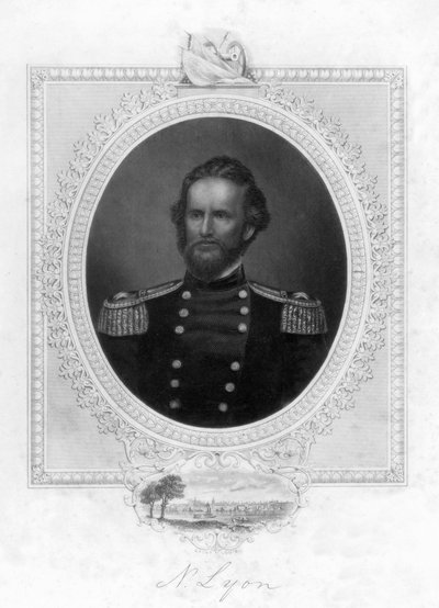 Nathaniel Lyon 1818-1861, amerikansk general, 1863 af Unbekannt