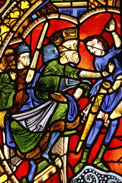 Nationalmuseet for franske monumenter. Saint Pierre katedral. Glasmosaik vindue. Fordømmelsen af Saint Paul, Paris, Frankrig af Unbekannt