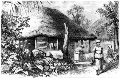 Indfødt beboelse, Santo Domingo, 1873 af Unbekannt