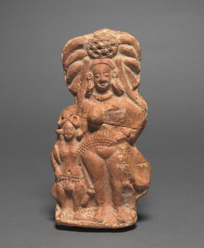 Nature Divinity Yakshi med Dværg Hermafrodit, ca. 100 f.Kr. af Unbekannt