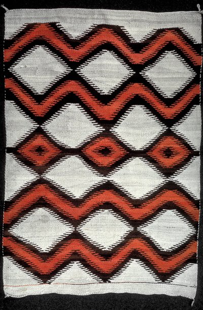 Navajo-tæppe, nordamerikansk indianer, 1800-tallet af Unbekannt