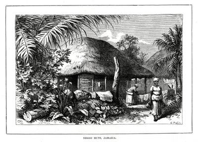 Negro Huts, Jamaica, 1800-tallet af Unbekannt