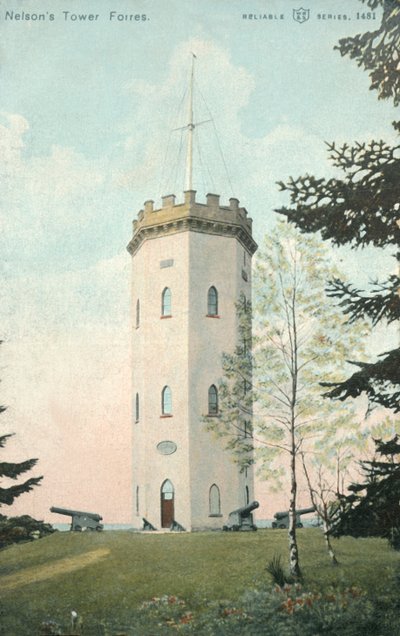 Nelsons Tower, Forres, slutningen af det 19.-begyndelsen af det 20. århundrede. af Unbekannt