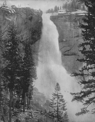 Nevada Fall i Yosemite Valley, 1800-tallet af Unbekannt