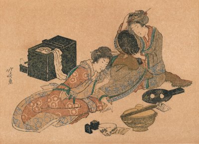 Nytårskort eller Surimono, c1890 af Unbekannt