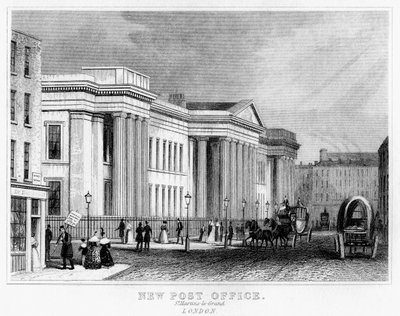 Nyt postkontor, St Martins le Grand, City of London, 1800-tallet af Unbekannt