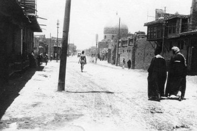 New Street, Bagdad, Mesopotamien, WWI, 1918 af Unbekannt