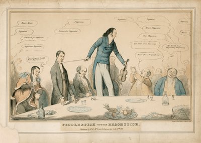 Niccolo Paganini - karikatur af Unbekannt