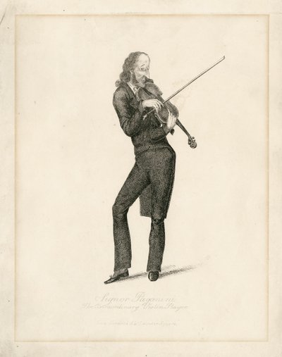 Niccolo Paganini - portræt af Unbekannt