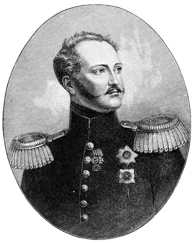 Nicholas I 1796-1855, zar af Rusland i militæruniform af Unbekannt