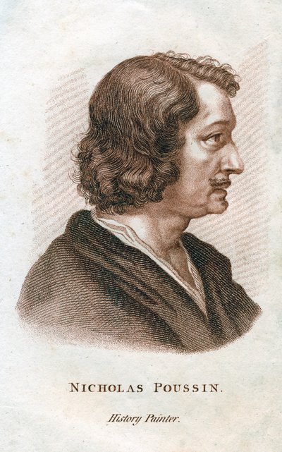 Nicolas Poussin, fransk klassisk maler, c1800-tallet af Unbekannt