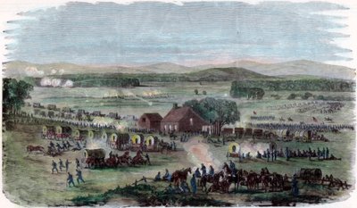 Night of the Battle Cedar Mountain, Culpeper County, Virginia, Amerikansk borgerkrig, 9. august 1862 af Unbekannt