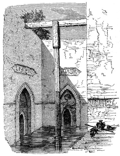 Nilometer på øen Roda, Cairo, Egypten, c1895 af Unbekannt