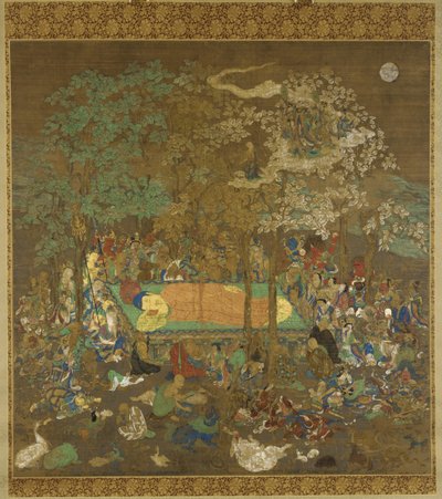 Buddhas Nirvana, begyndelsen af det 14. århundrede af Unbekannt