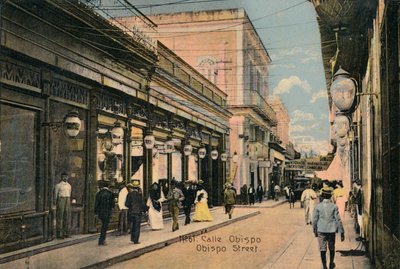 nr. 61. Bispegaden. Bishop Street, Havana, Cuba, c1910 af Unbekannt