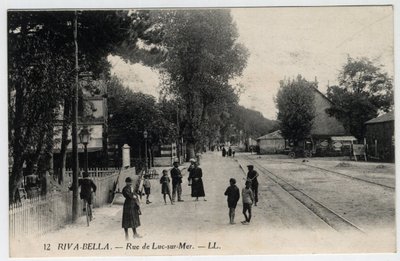 Normandiet, Calvados (14), Ouistreham: udsigt over gaden Luc sur Mer i Riva Bella (Riva-Bella) - Postkort slutningen af det 19.-begyndelsen af det 20. århundrede af Unbekannt