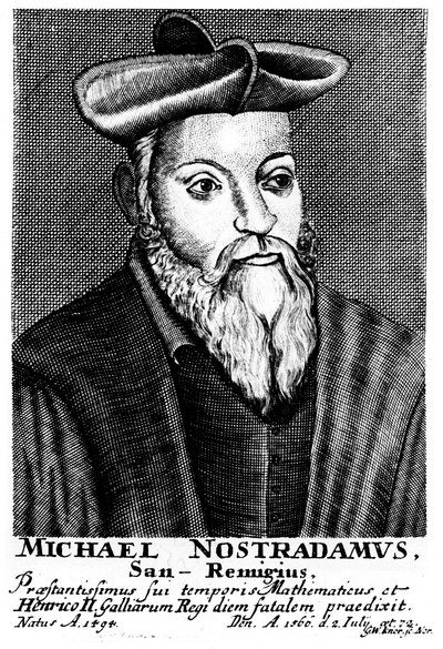 Nostradamus, fransk læge og astrolog fra det 16. århundrede, 1725 af Unbekannt