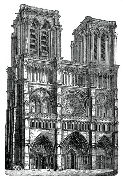 Notre Dame, Paris, 1870 af Unbekannt