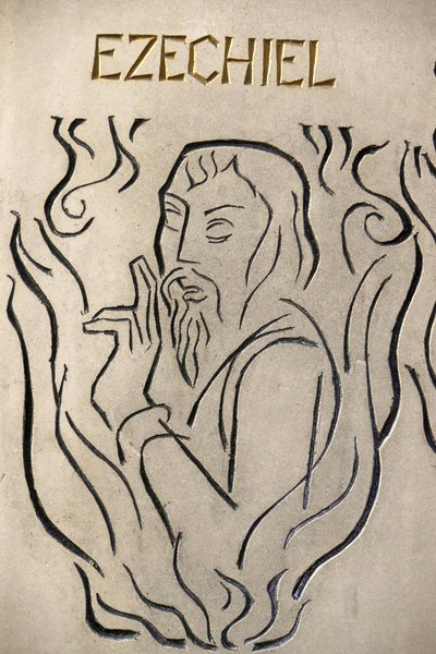 Notre Dame de France katolske kirke, London. Profeten Ezechiel, London, Storbritannien af Unbekannt