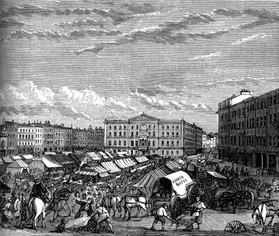 Nottingham markedsplads, c1880 af Unbekannt