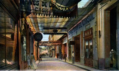 OReilly Street, Havana, Cuba, begyndelsen af det 20. århundrede af Unbekannt