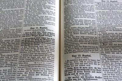 Obersteinbach, Bas-Rhin, Frankreich, 29.05.2014 - Bibel. Lutherischer Tempel von Unbekannt