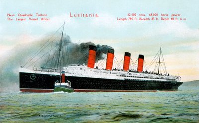 Oceanliner RMS Lusitania, 20. århundrede af Unbekannt