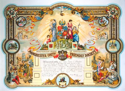 Embedsindehavers certifikat fra Female Lodge of the Manchester Unity Friendly Society, 1929 af Unbekannt
